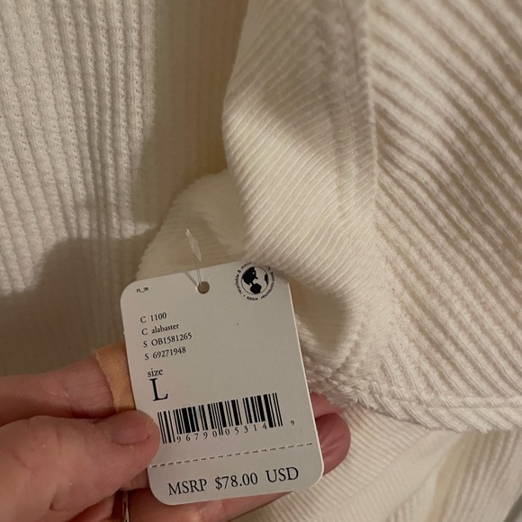 Free People Ribbed Cream Top - Picture 4 of 6